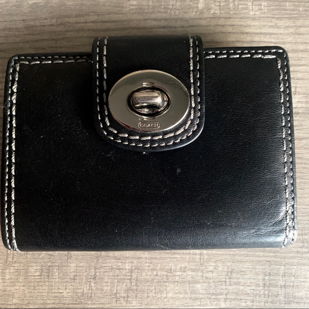 Coach Black Leather Wallet